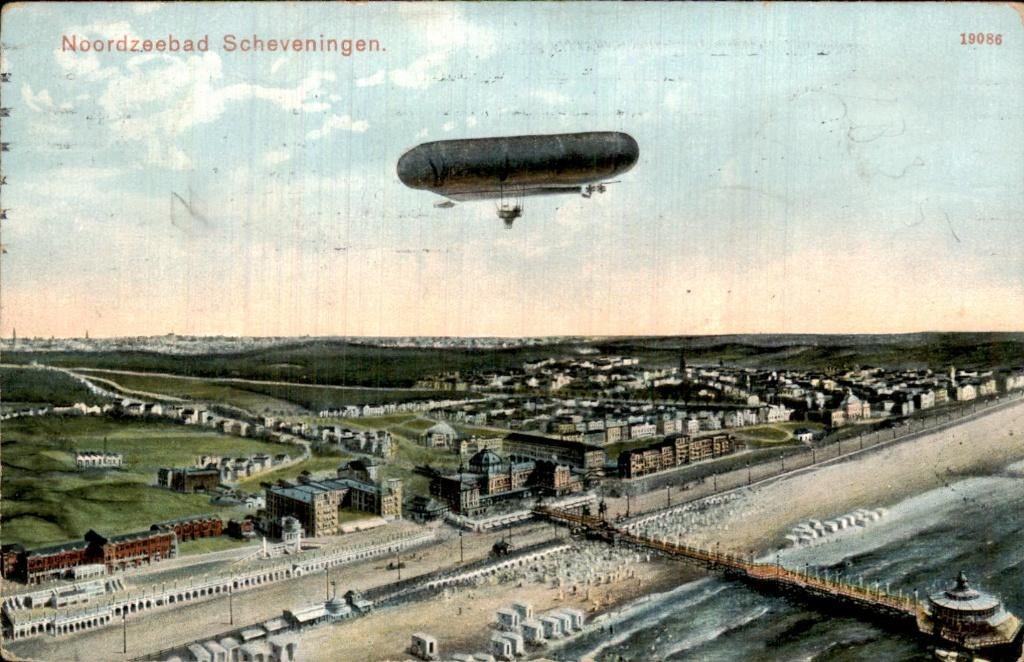 Scheveningen - Noordzeebad - Zeppelin, Ophalen of Verzenden, Voor 1920, Gelopen, Zuid-Holland