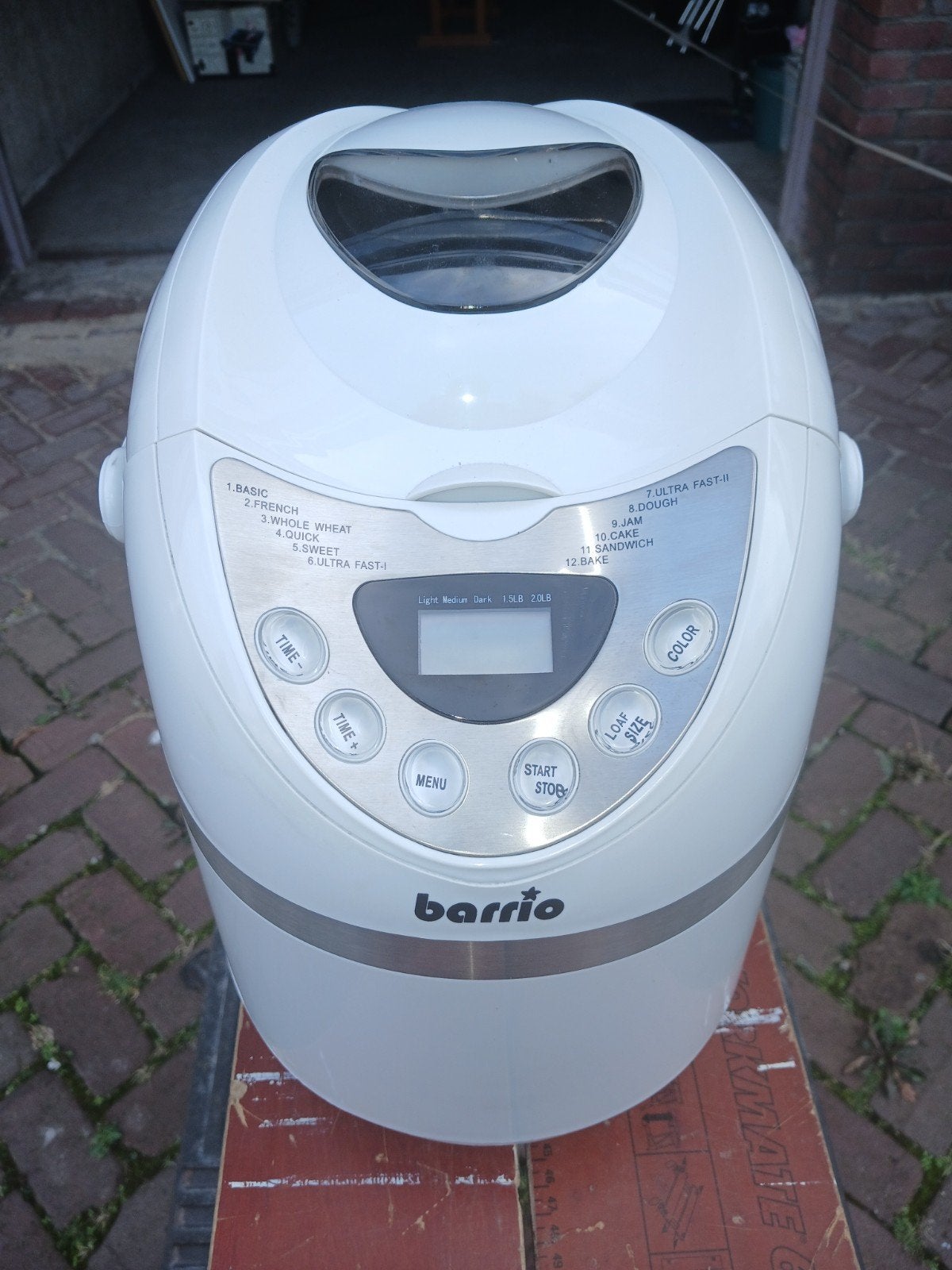 Barrio Broodbakmachine XBM1129 - Zo goed als nieuw, 800 tot 1200 gram deeg, Zo goed als nieuw, Kijkvenster, Ophalen