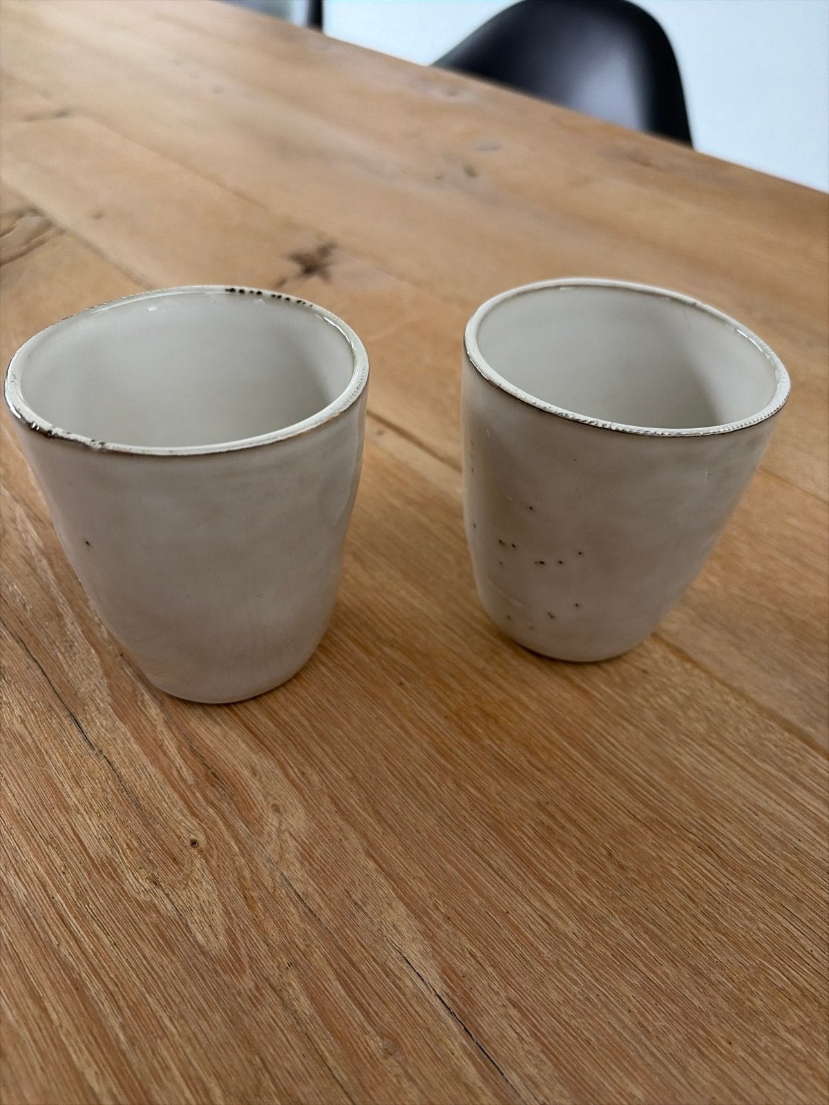 Set van 2 Earth bekers - Handgemaakt keramiek, Overige merken, Keramiek, Ophalen of Verzenden, Zo goed als nieuw