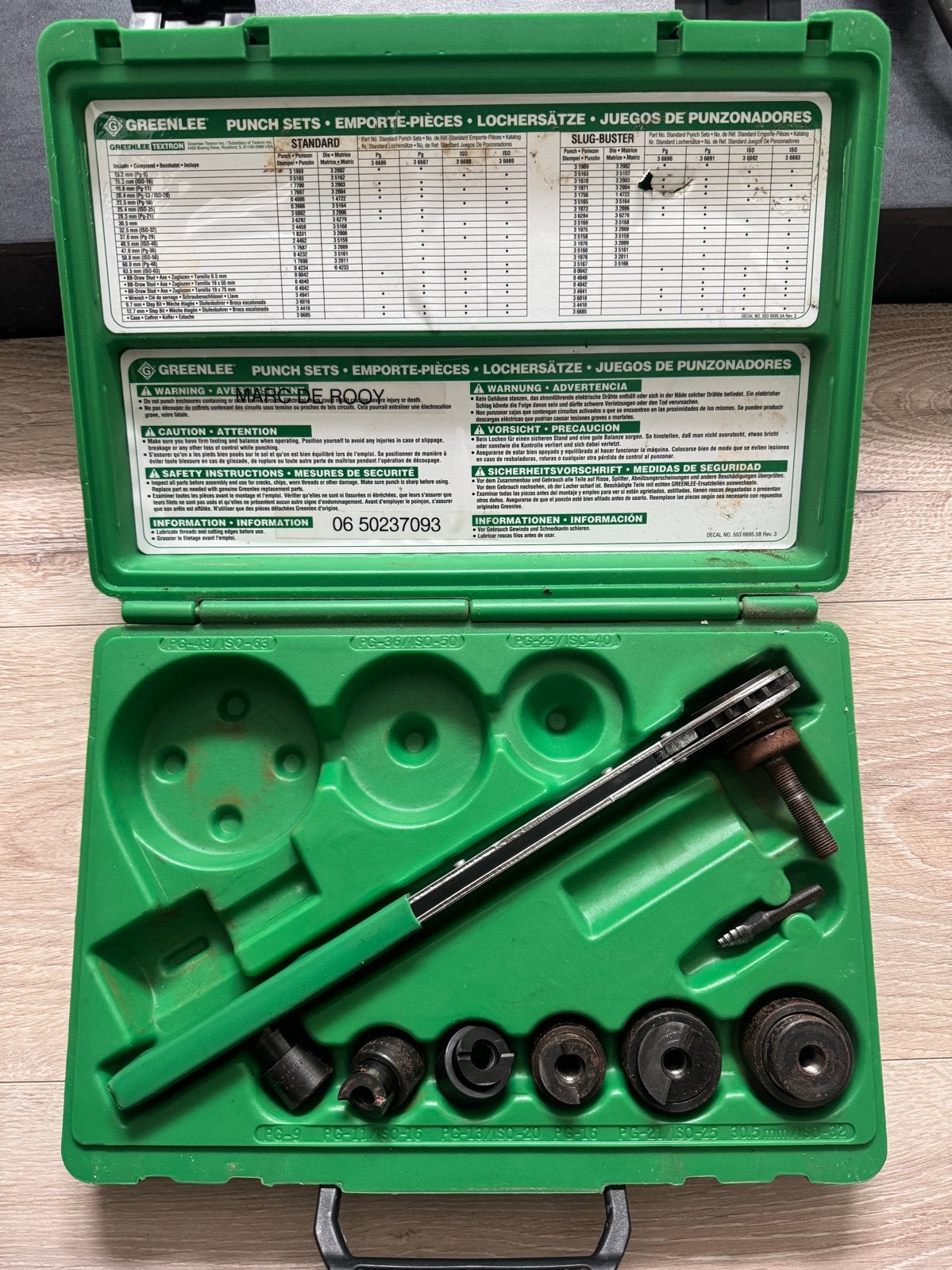 Greenlee Slug-Buster 36690 lochersatz Pg9-Pg21, Ophalen of Verzenden, Gebruikt
