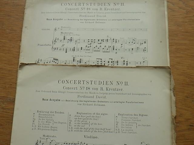 18e vioolconcert kreutzer -viool en piano, Gebruikt, Klassiek, Ophalen of Verzenden, Viool of Altviool