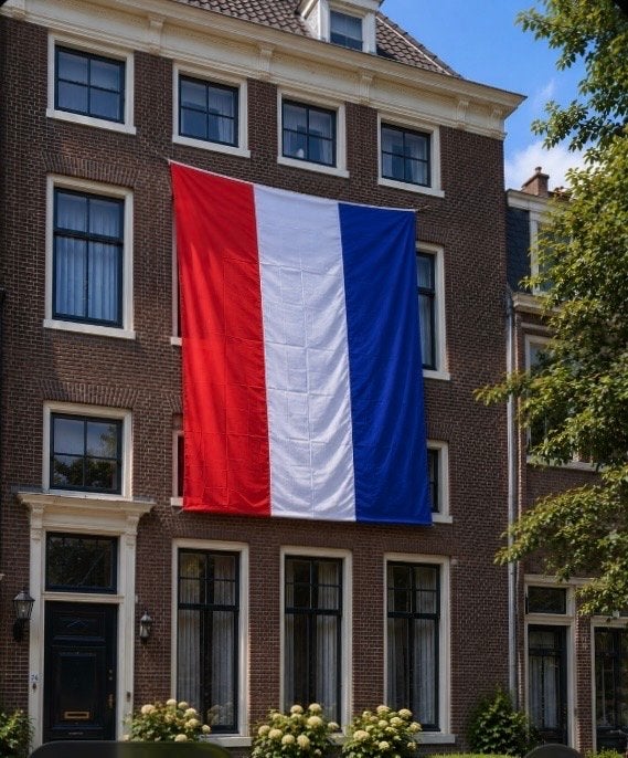 Nederlandse XXL vlag, Ophalen of Verzenden, Gebruikt