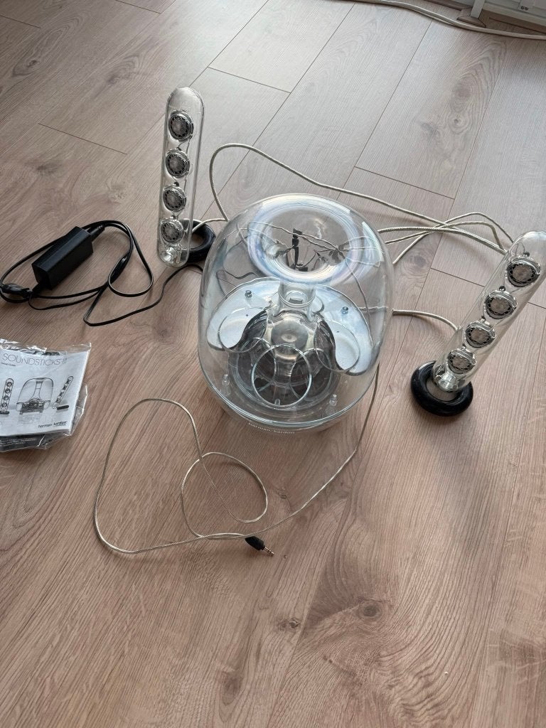 Harman Kardon SoundSticks III - 2.1 speakerset, Gebruikt, Complete surroundset, 120 watt of meer, Ophalen