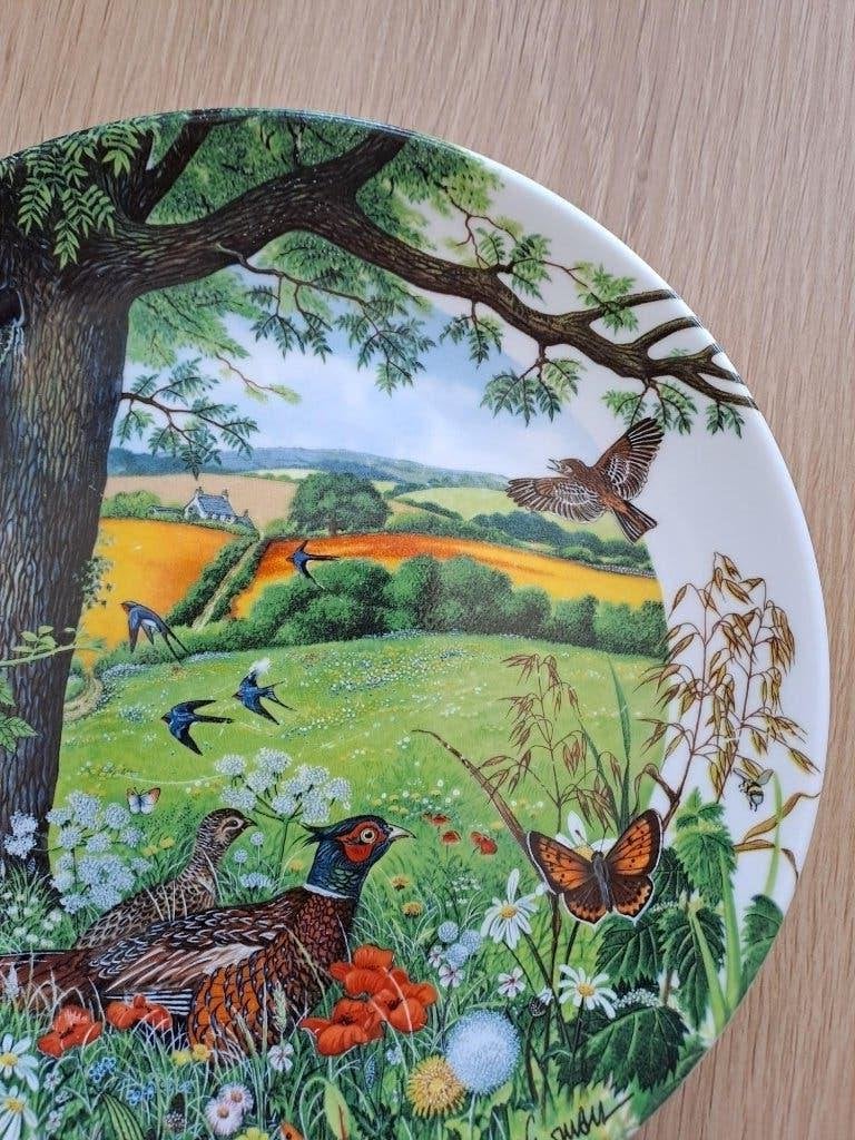 Vintage Wedgwood wand sierbord Meadows and Wheatfields 1987, Ophalen of Verzenden