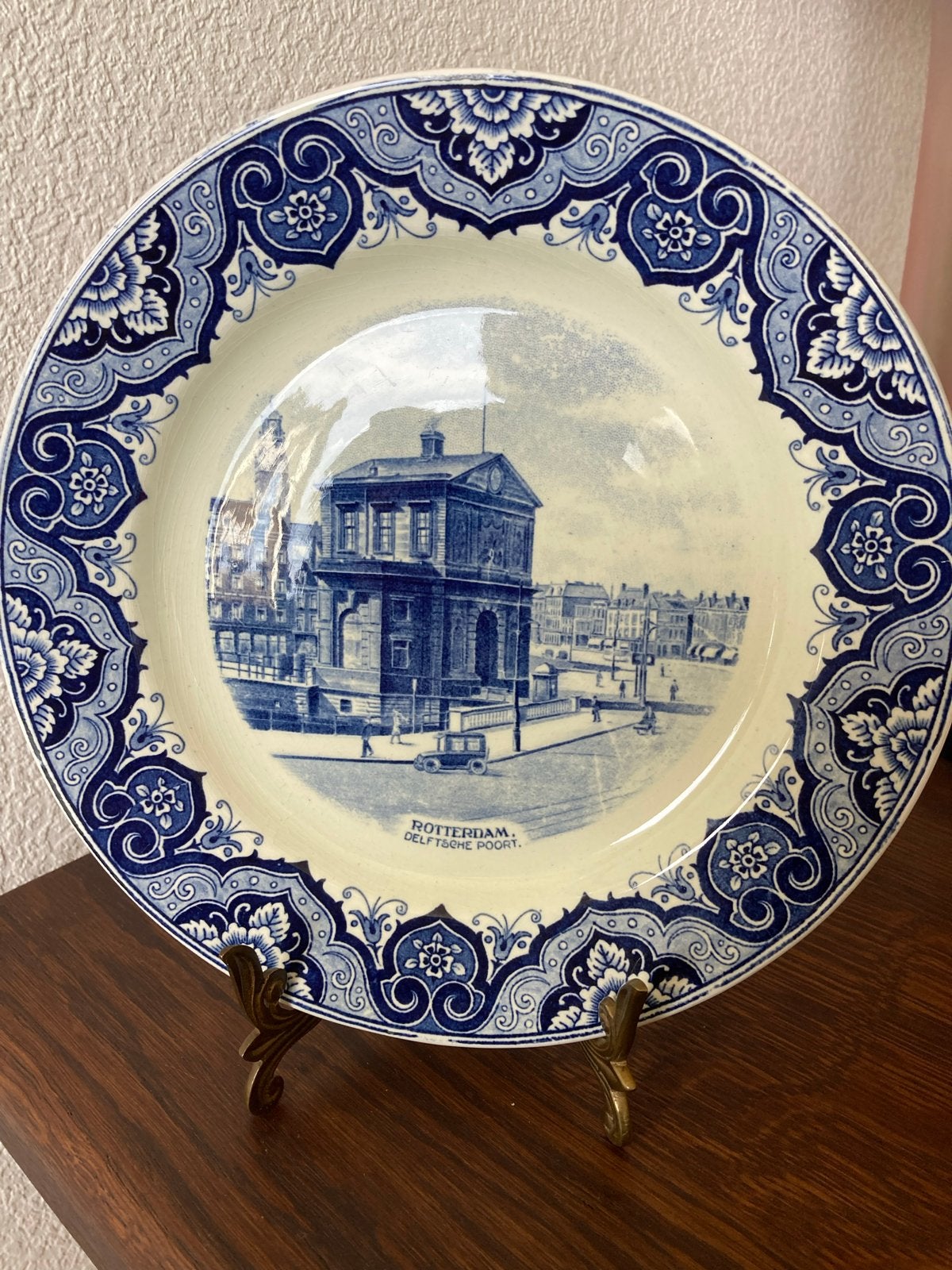 Bord,Mooi Nederland,Delftsche Poort Rotterdam 23,5cm, Ophalen of Verzenden