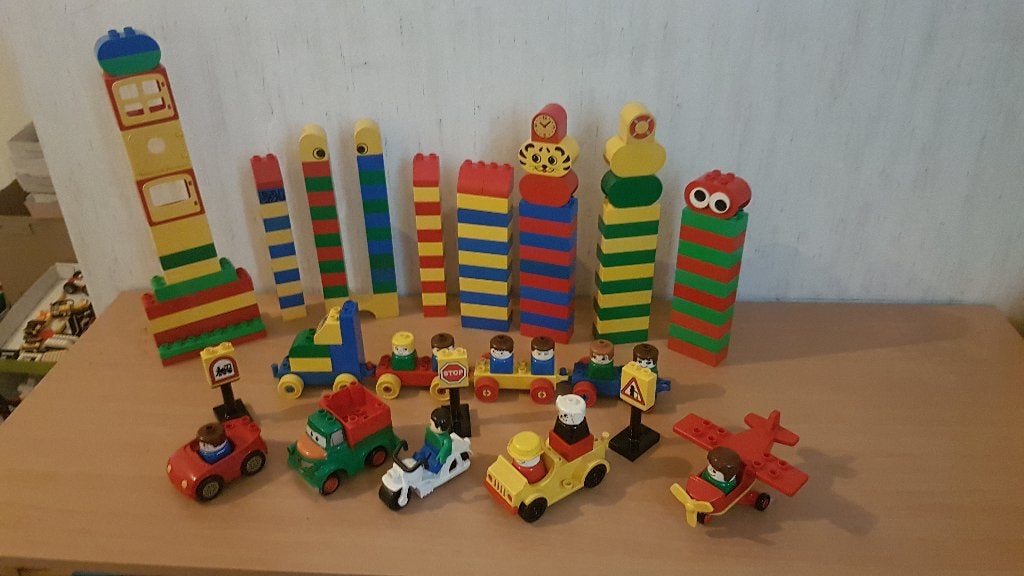 duplo blokken trein voertuigen popjes voor 30 euro, Ophalen of Verzenden, Zo goed als nieuw, Duplo