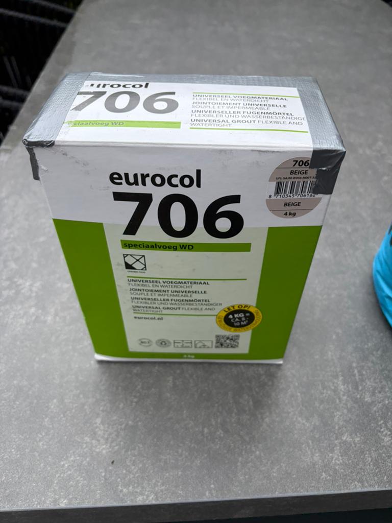 Voegsel beige eurocol 706 1 kg., Wandtegels, Nieuw, Minder dan 5 m², Overige materialen