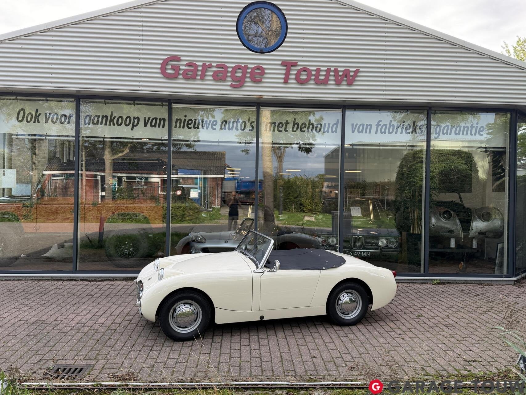 Austin-healey Sprite mk1 Frogeye, Auto's, Achterwielaandrijving, Gebruikt, 4 cilinders, Wit