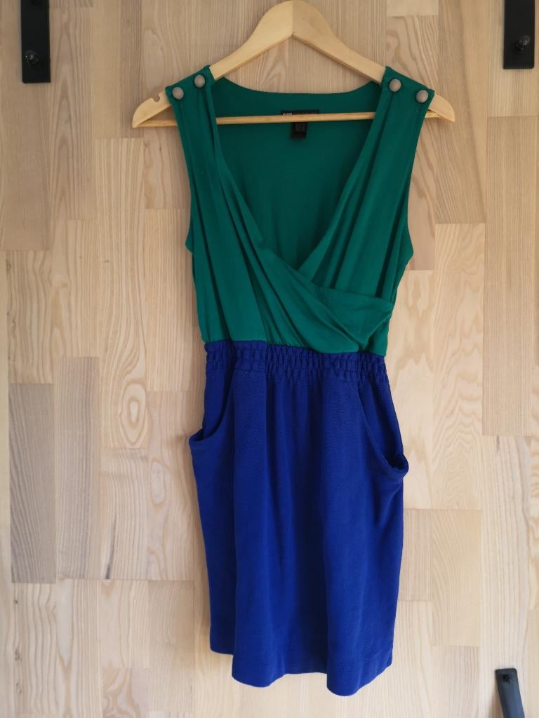 Jurkje Mango Zomer Small Netjes Groen/Blauw, Mango, Blauw, Ophalen of Verzenden, Zo goed als nieuw
