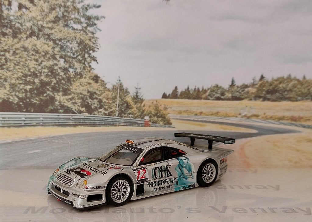 1:43 Mercedes Benz CLK GTR #12; FIA GT Champ.1997; Maisto, Hobby en Vrije tijd, Ophalen of Verzenden, Gebruikt, Auto, Overige merken