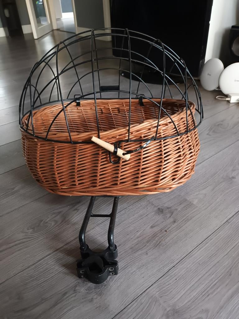 Basil Hondenfietsmand met Kooi - Zo goed als nieuw, Ophalen, Zo goed als nieuw, Hondenkar