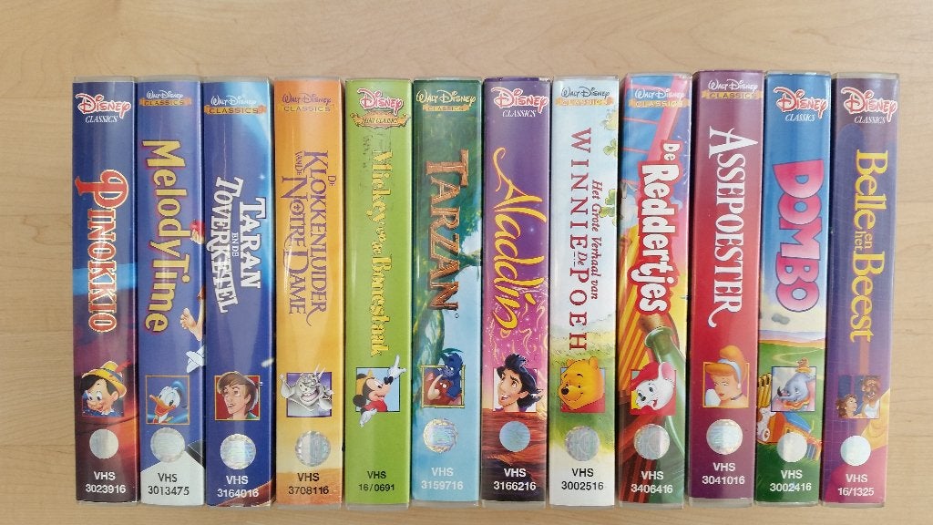 Disney Classics videobanden en overige Disney, Cd's en Dvd's, VHS | Kinderen en Jeugd, Ophalen, Gebruikt, Alle leeftijden, Overige typen