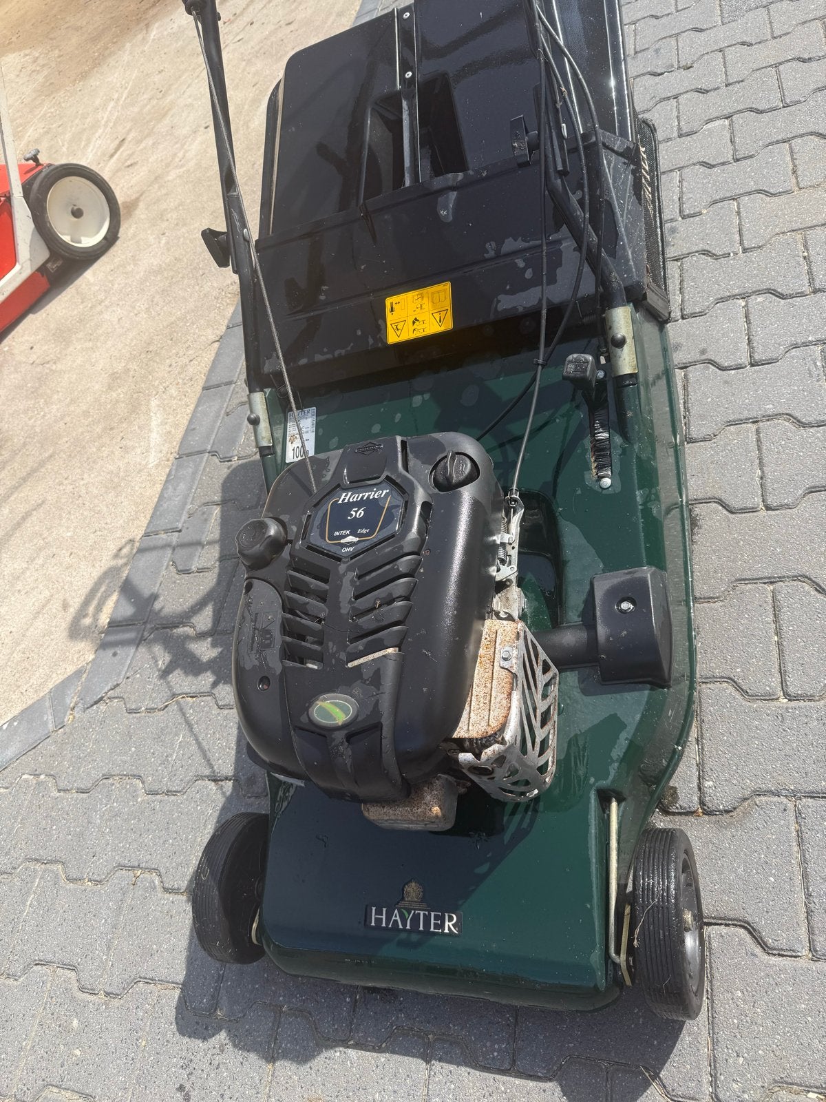 Hayter Harrier 56 grasmaaier met looprol, Tuin en Terras, Grasmaaiers, Ophalen, Cirkelmaaier, Gebruikt, Opvangbak