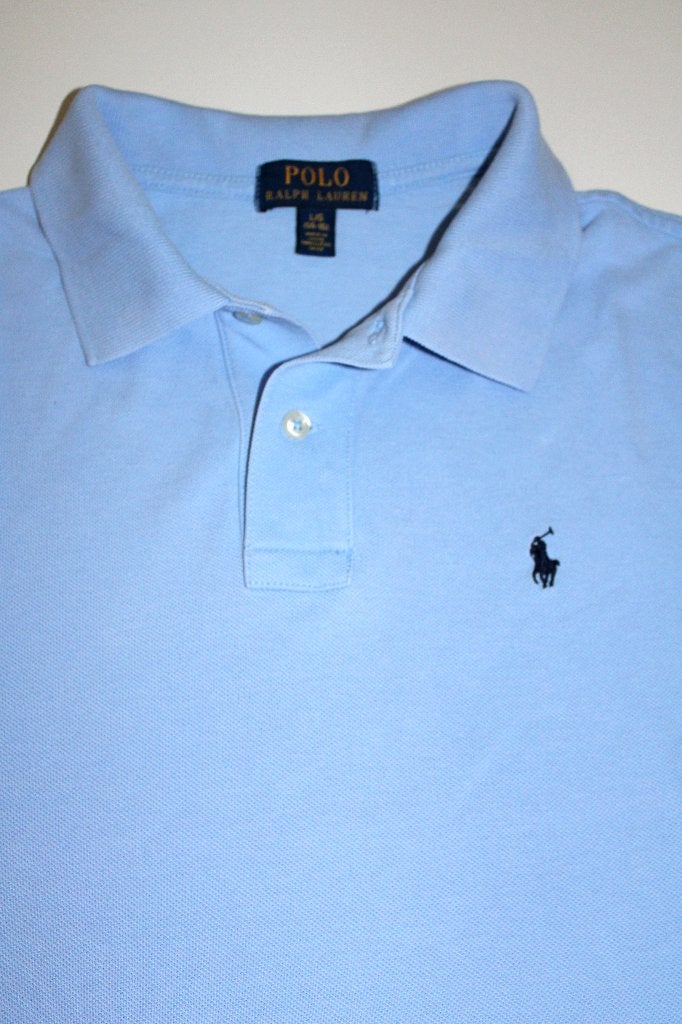 ZGAN Ralph Lauren polo lichtblauw bigpony maat L 14-16y, Ophalen of Verzenden, Zo goed als nieuw, Shirt of Longsleeve, Jongen