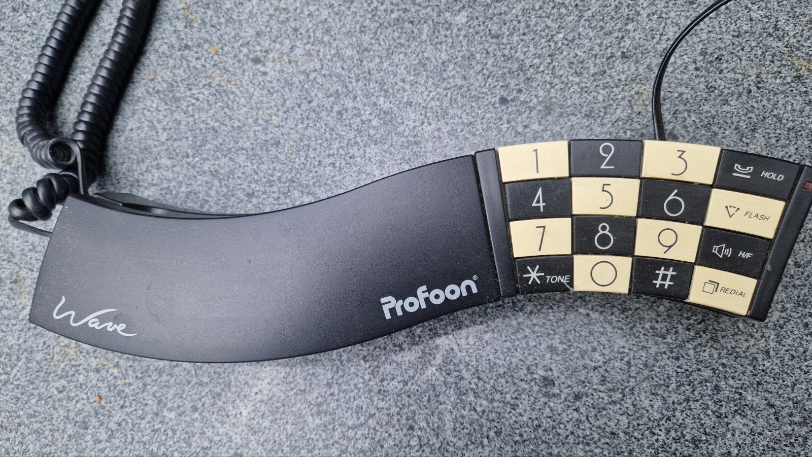 Vintage Profoon Wave Telefoon - Zwart Design Telefoon, Ophalen, Gebruikt