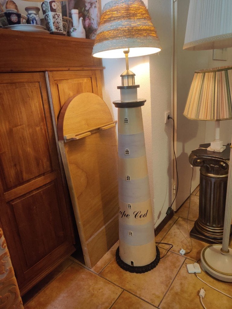 Grote vuurtoren vloerlamp Cape Cod 162 cm, Ophalen, 150 tot 200 cm