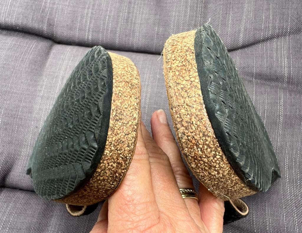 Lazamani slippers met kurkzool, Kleding | Dames, Schoenen, Ophalen of Verzenden, Gedragen, Zwart, Slippers