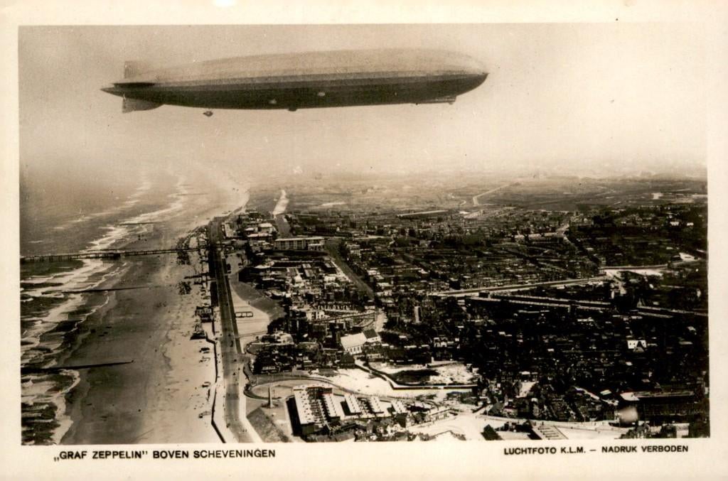 Scheveningen Graf Zeppelin boven de stad # 59, Verzenden, 1920 tot 1940, Ongelopen, Zuid-Holland