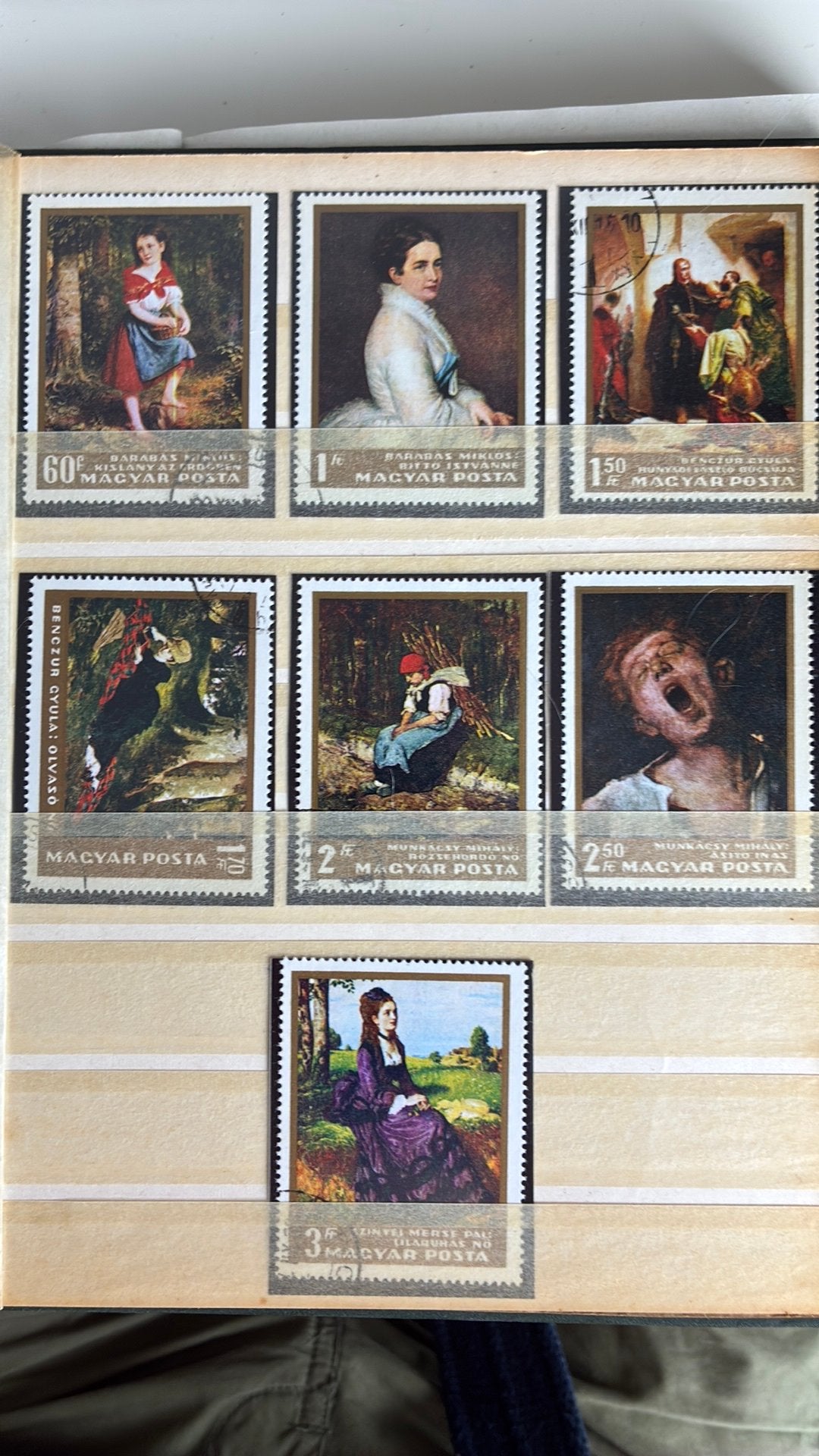 Hongarije  serie schilderijen 1966 compleet gestempeld, Ophalen of Verzenden