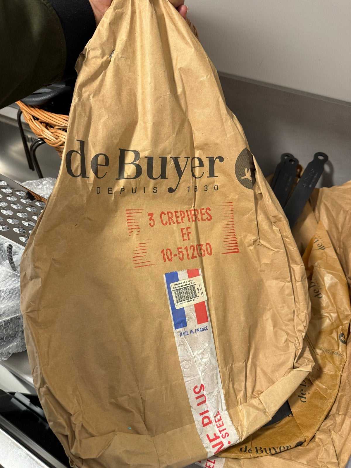 De Buyer Crêpière Nieuw in verpakking 3 stuks in verpakking, Pannenkoekenpan, Overige materialen, Antiaanbaklaag, De Buyer