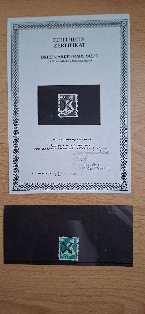 Deutsche Bundespost Berlin nr. 498 MET Andreaskreutz!, Ophalen of Verzenden, BRD, Gestempeld