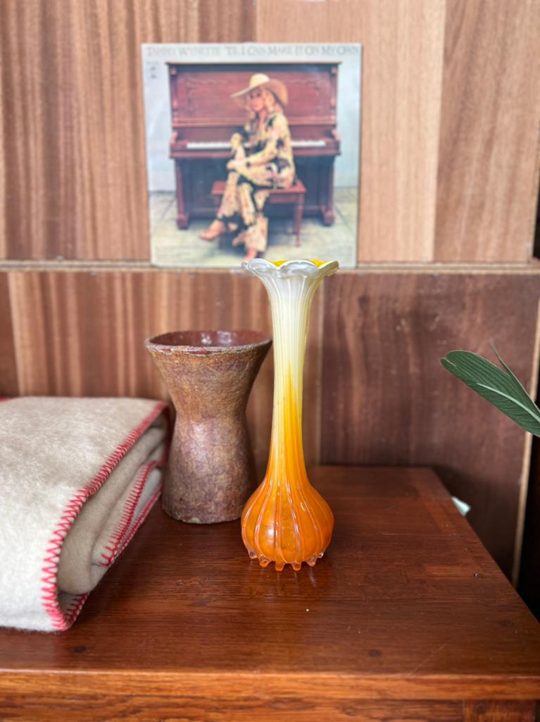 Vintage Murano stijl sommerso glazen vaas, Antiek en Kunst, Ophalen of Verzenden