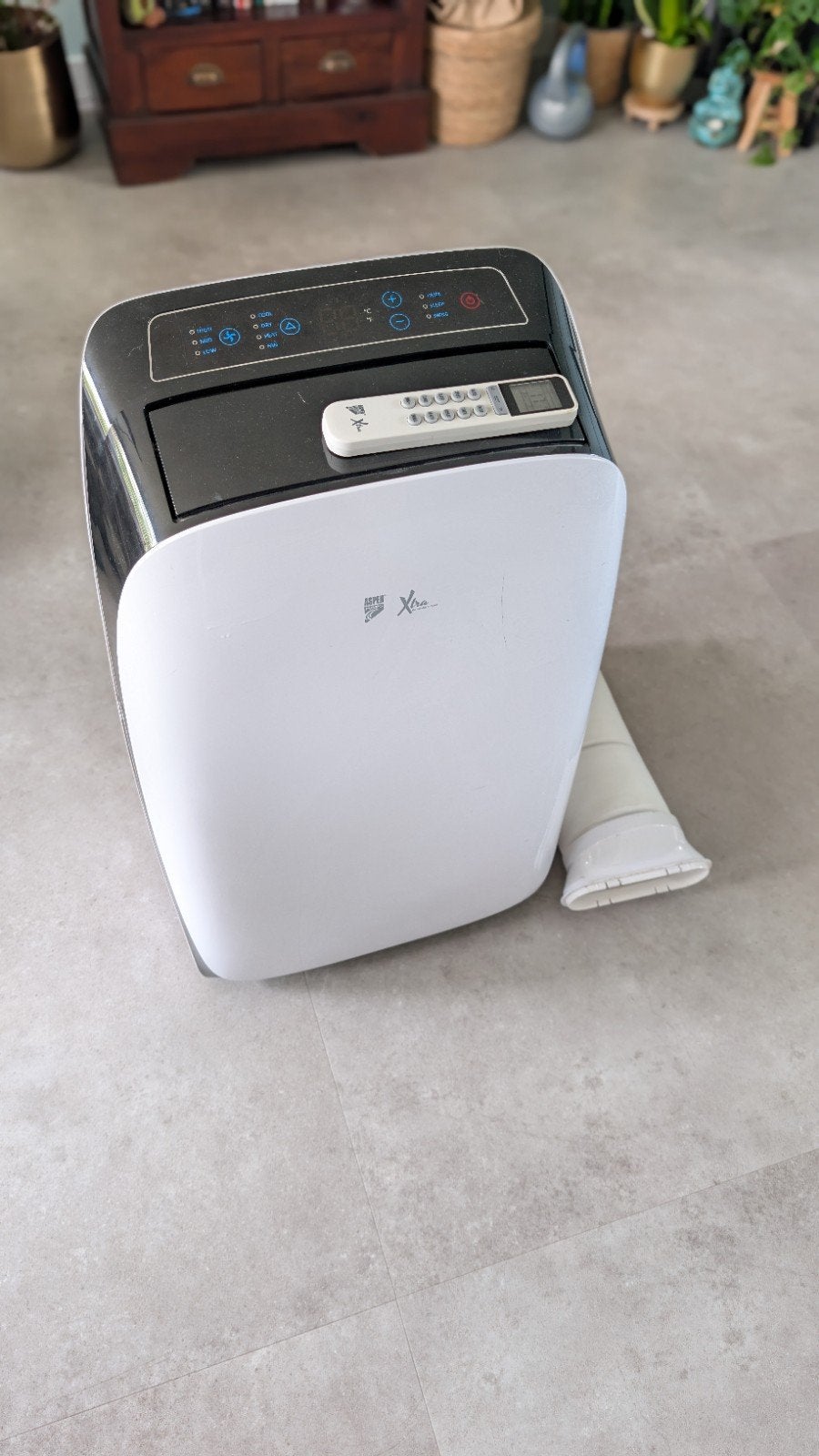 Aspen Mobiele Airco 3.5kW met slang en afstandsbediening, Ophalen, Gebruikt, 3 snelheden of meer, Koelen en Ontvochtigen