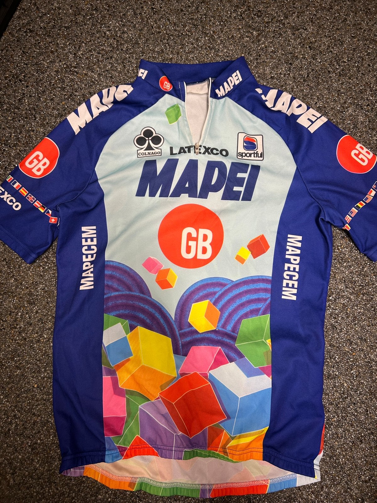 Mapei wieler shirt maat M/L, Fietsen en Brommers, Fietsaccessoires | Fietskleding, Ophalen of Verzenden, Zo goed als nieuw, Bovenkleding