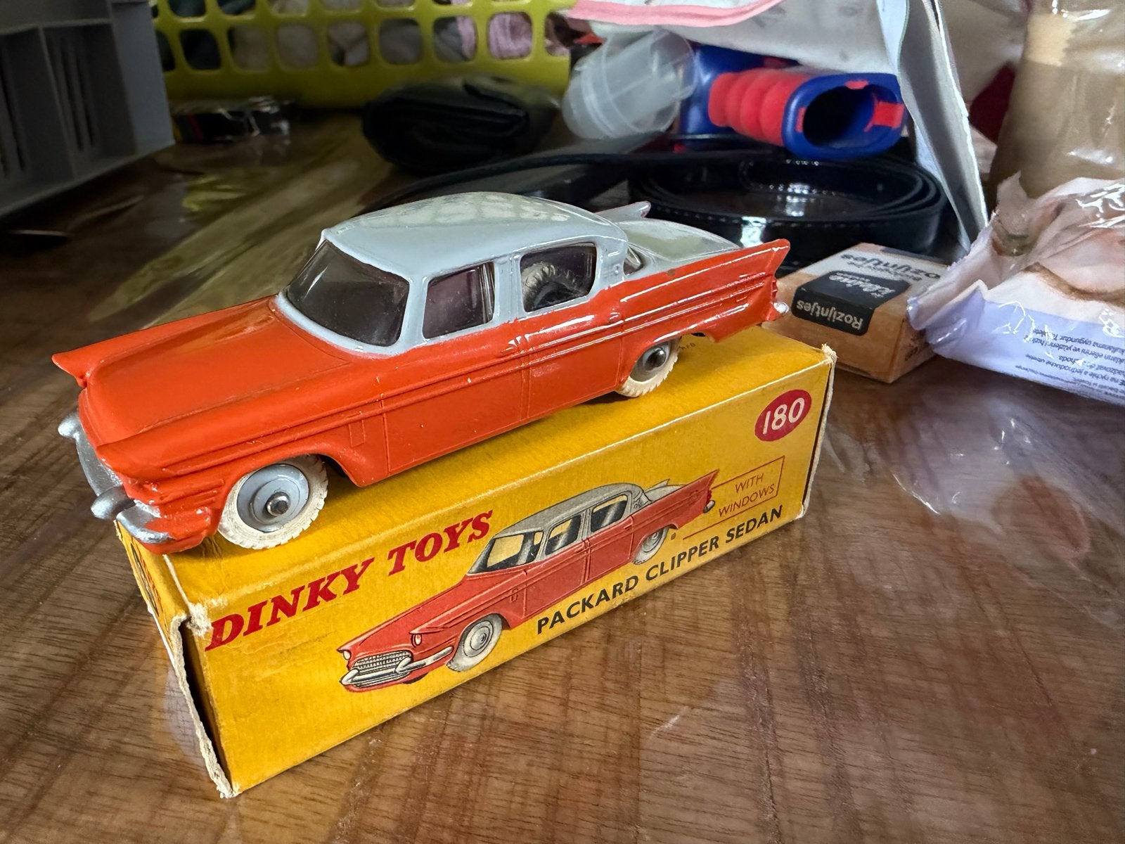 Dinky Toys Packard Clipper met originele doos - Bijna Nieuws, Fv, Dinky Toys, Ophalen of Verzenden, Zo goed als nieuw