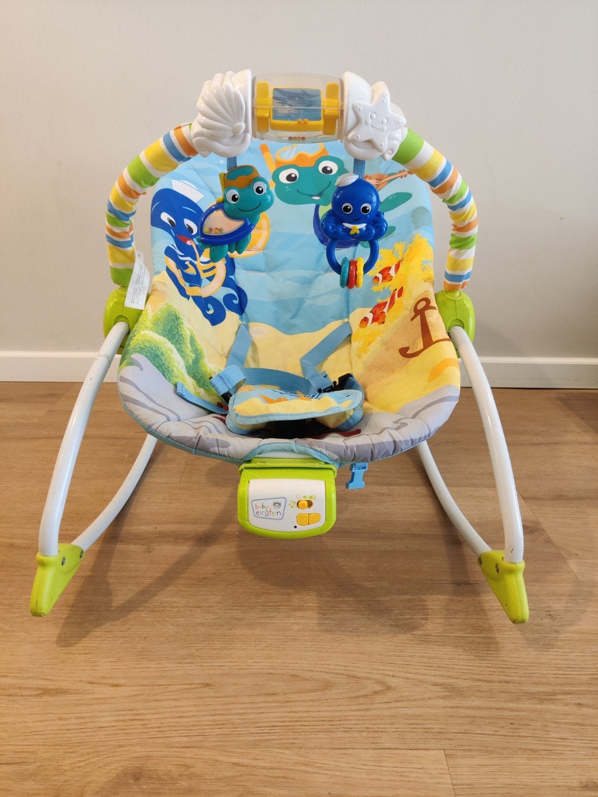 Baby Einstein Wipstoel met Muziek en Trillingen, Ophalen, Gebruikt, Wipstoel, Met gordel(s) of riempje(s)