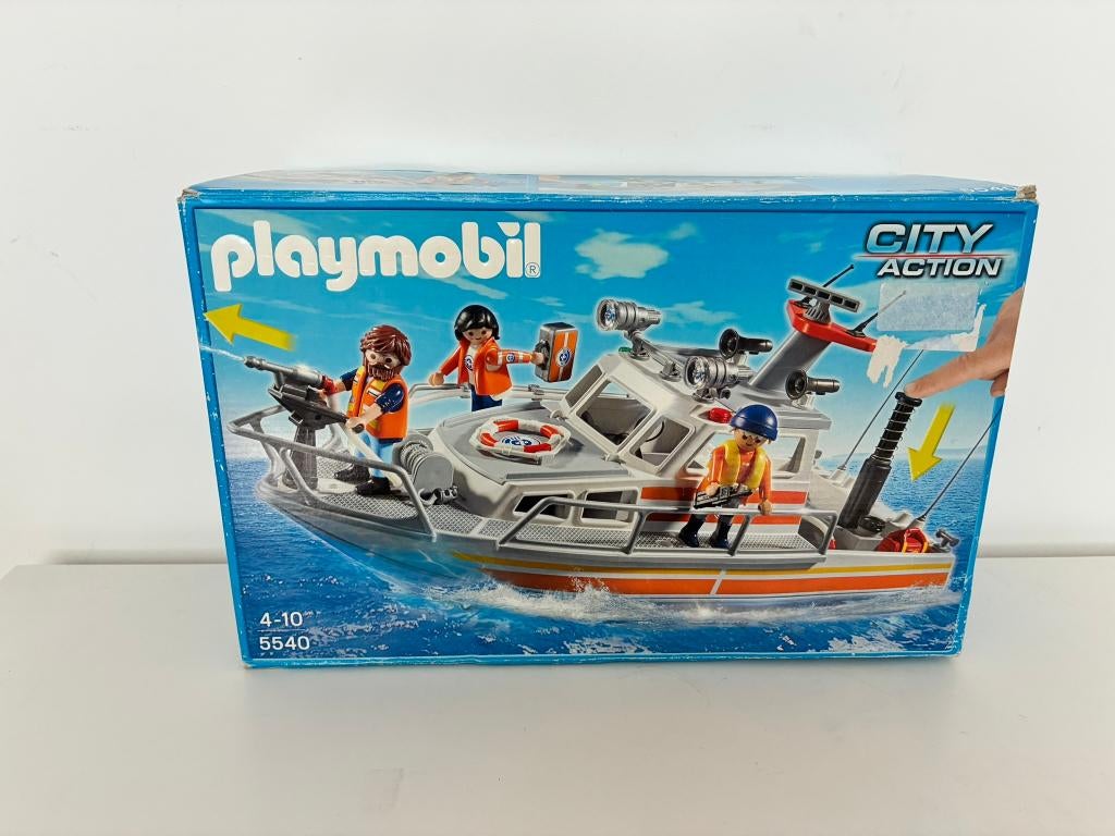 Playmobil City Action 5540 rescue boot, Ophalen of Verzenden, Zo goed als nieuw, Complete set