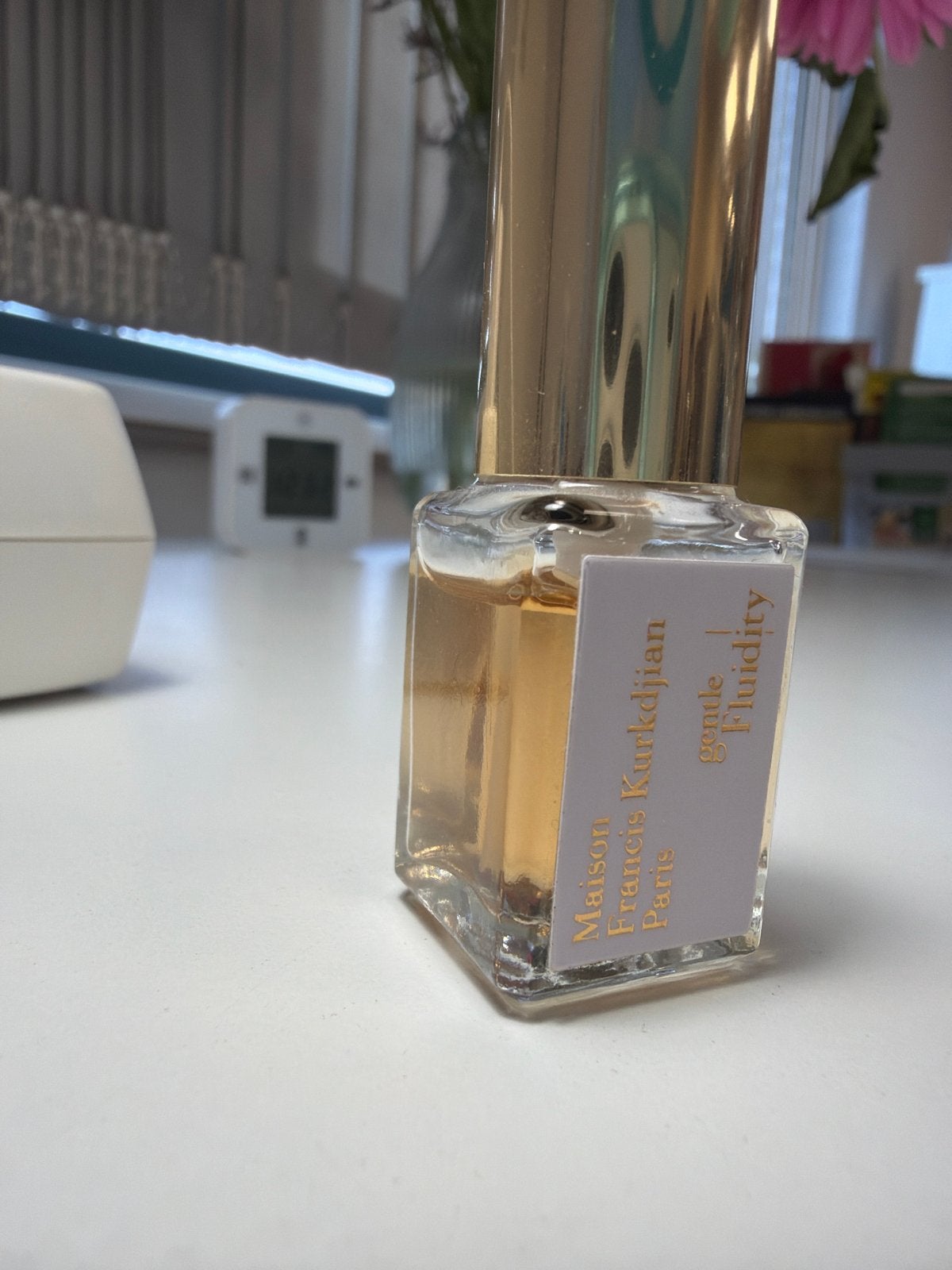 Maison Francis Kurkdjian Gentle Fluidity Gold parfum 5 ml, Sieraden, Tassen en Uiterlijk, Uiterlijk | Parfum, Gebruikt, Ophalen of Verzenden