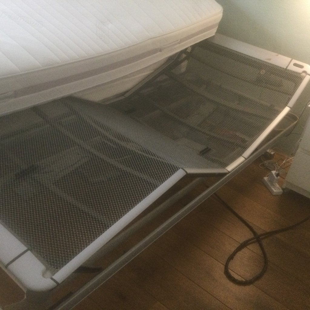 Elektrisch verstelbare AUPING Spiraal bedden met matrassen, Ophalen, 90 cm, 210 cm, Metaal