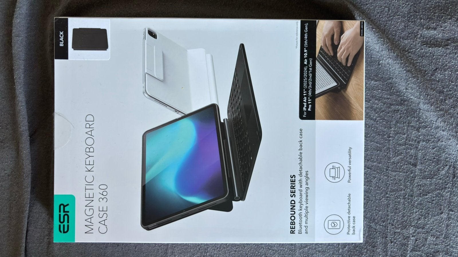 ESR Rebound 360 Keyboard Case iPad Air 11" / iPad Pro 11", Ophalen, Zo goed als nieuw, 11 inch, Bescherming voor- en achterkant