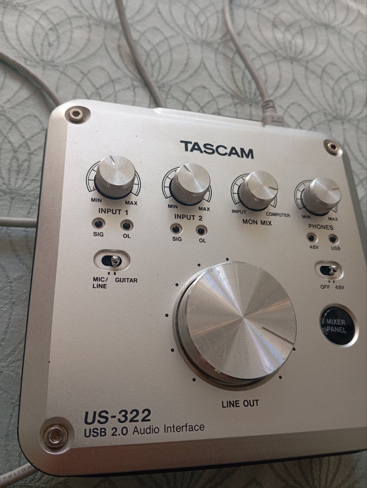 Tascam US-322 USB 2.0 Audio Interface, Muziek en Instrumenten, Ophalen of Verzenden, Gebruikt