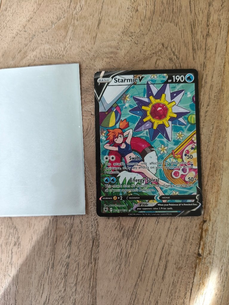 Pokemon starmie V, Hobby en Vrije tijd, Ophalen of Verzenden, Zo goed als nieuw, Losse kaart