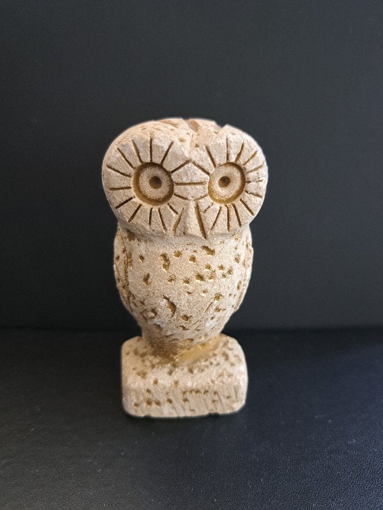 Decoratieve Uil Figuur - Handgemaakt Steen, Ophalen of Verzenden, Gebruikt, Dier