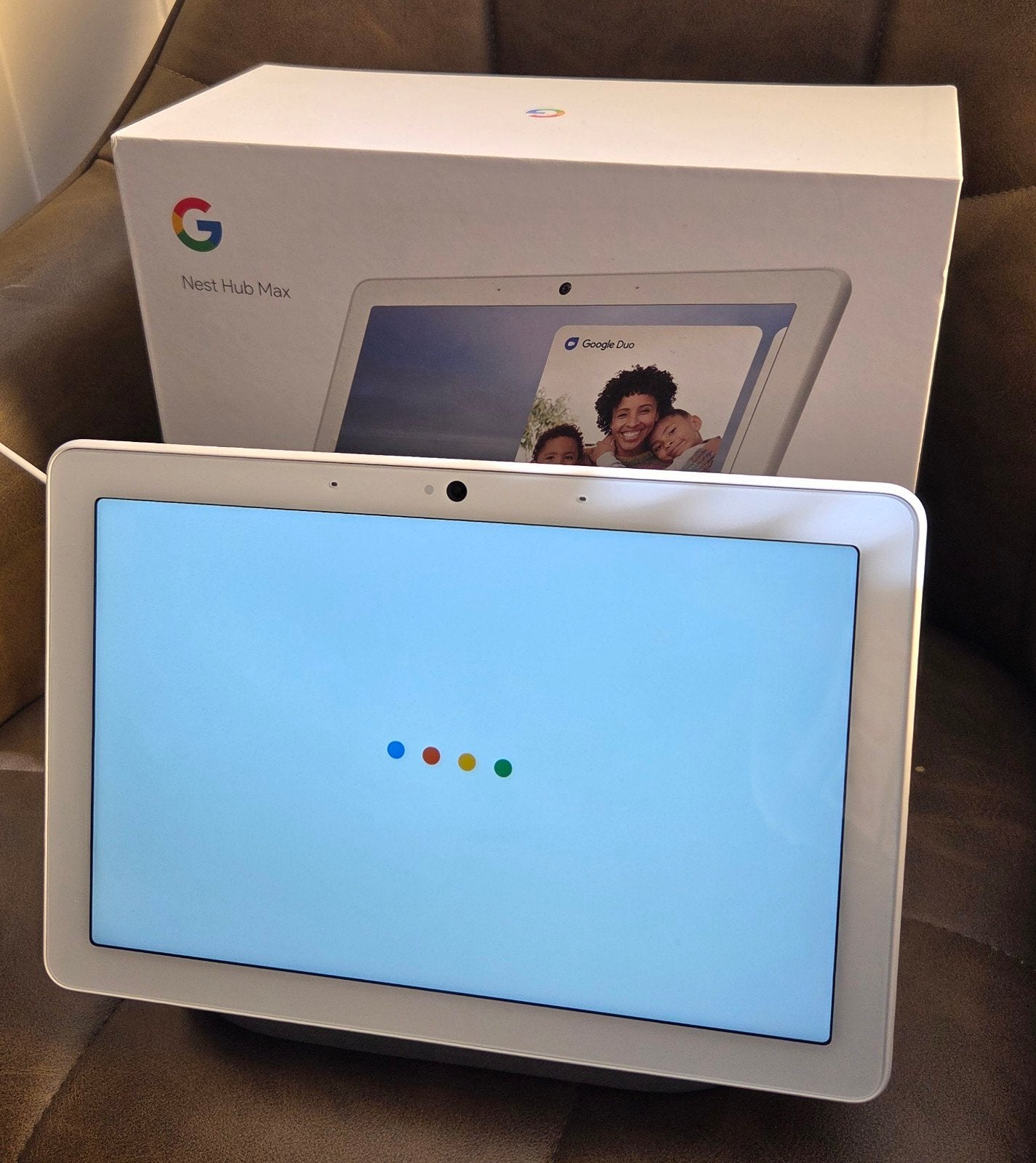 Google Nest Hub Max - Smart Display met Google Assistent, Audio, Tv en Foto, Ophalen of Verzenden, Zo goed als nieuw