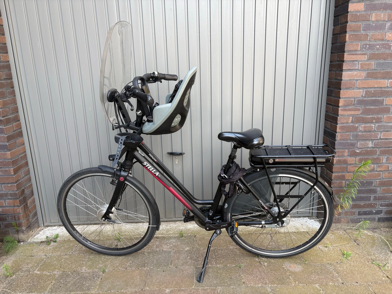 Stella elektrische fiets met kinderzitje, 51 tot 55 cm, Ophalen, Gebruikt, 50 km per accu of meer