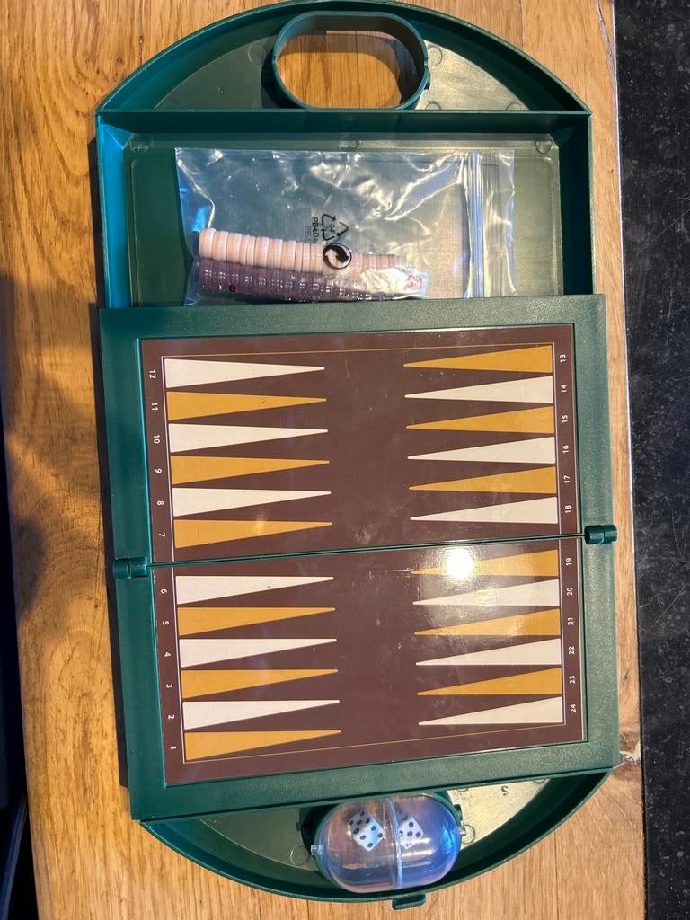 Reisspel Boter Kaas Eieren & Backgammon - Jumbo, Een of twee spelers, Ophalen of Verzenden, Zo goed als nieuw, Reisspel