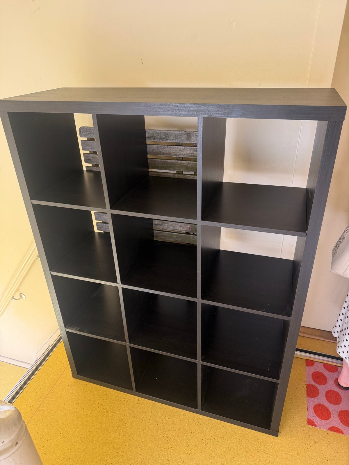 IKEA Kallax Kast Zwartbruin 16 vakken, Ophalen, Met plank(en), Gebruikt, 100 tot 150 cm