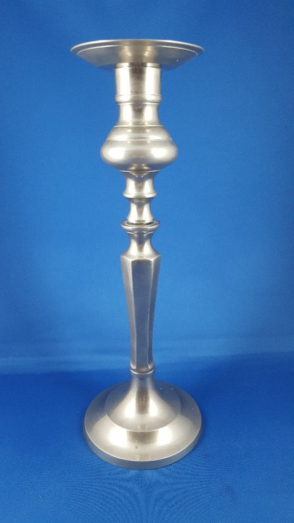 Brocante kandelaar, metaal zilver kleur. 27 cm. 5B11, Tweedehands verkoop, Gebruikt, Ophalen of Verzenden, Geen@idee.nl
