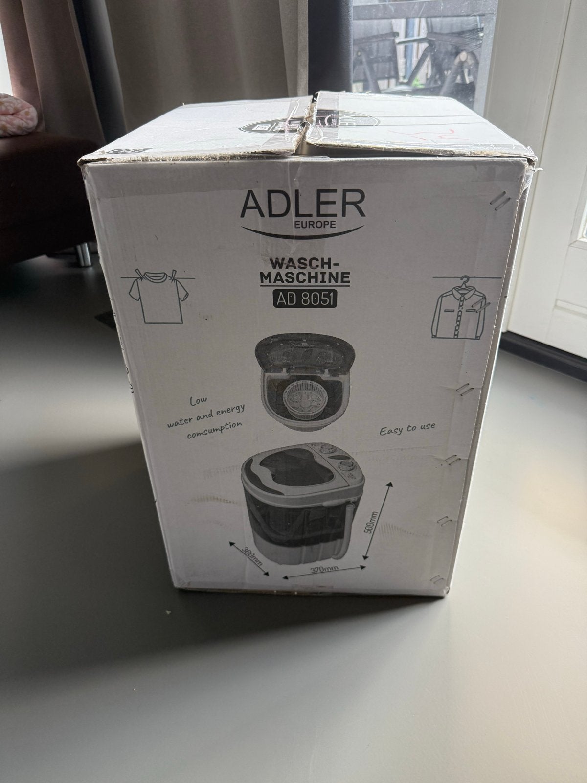 Adler AD 8051 Mini Wasmachine - Compact en Efficiënt, Ophalen, Minder dan 1200 toeren, Minder dan 85 cm, Minder dan 4 kg