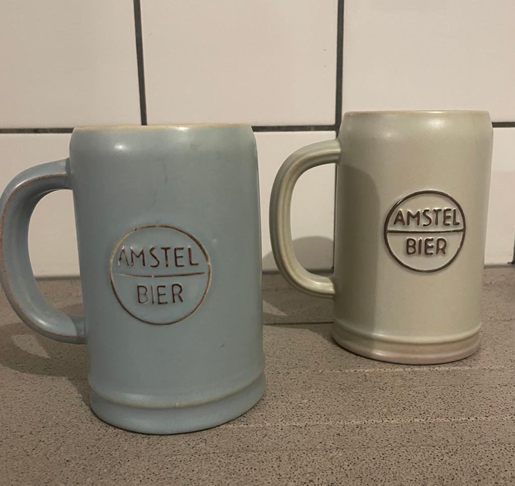 Amstel Bier pul Pullen vintage retro, Ophalen of Verzenden, Zo goed als nieuw, Pul(len), Amstel