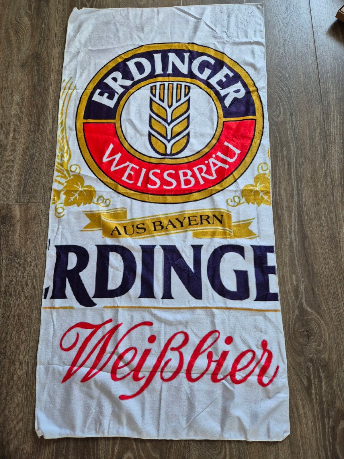 Erdinger Weissbier handdoek, Verzamelen, Biermerken, Ophalen of Verzenden, Nieuw, Overige typen, Overige merken