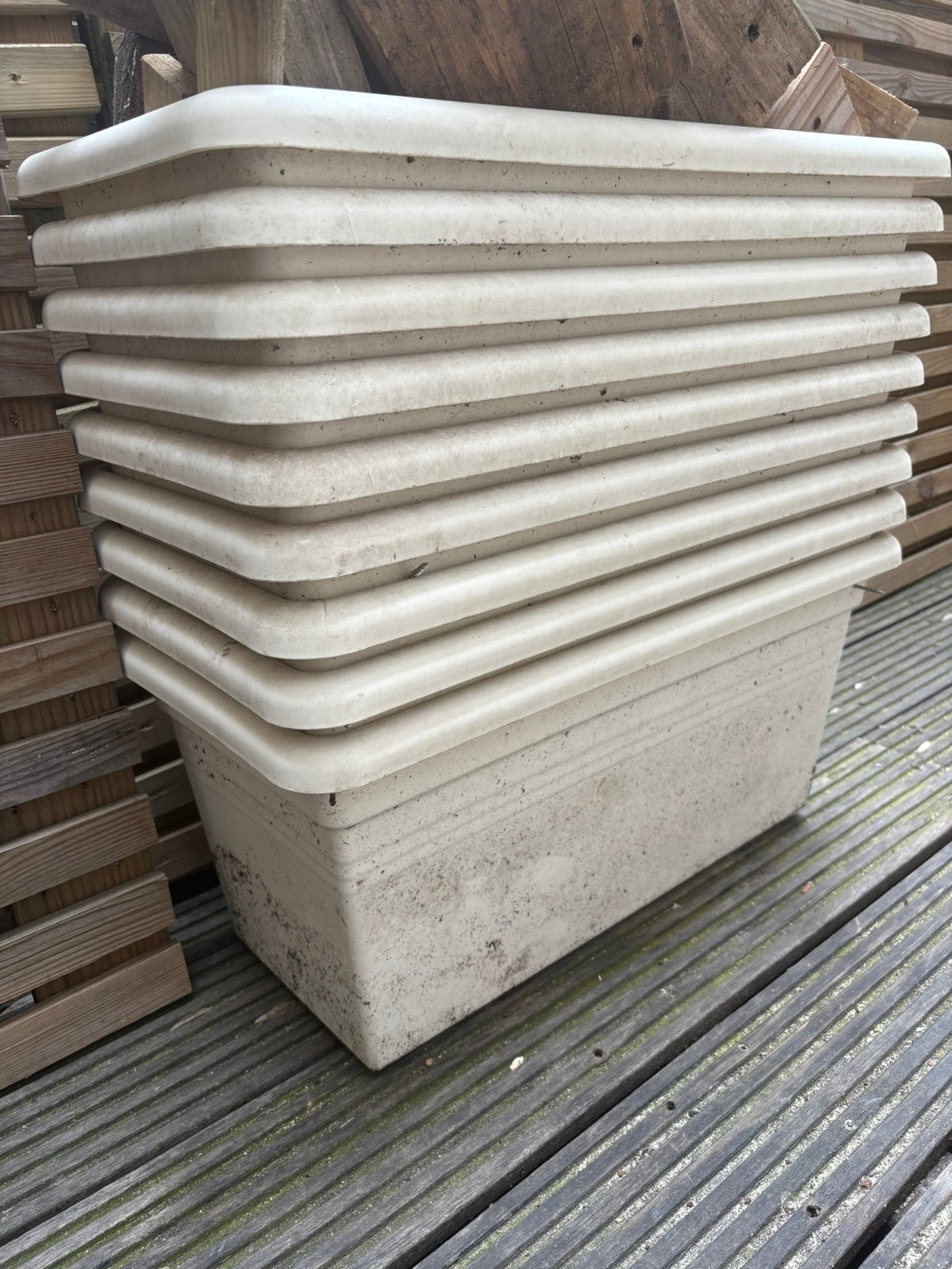 Elho Plantenbak offwhite, Tuin en Terras, Bloembakken en Plantenbakken, Ophalen, Kunststof, Minder dan 30 cm, Rond
