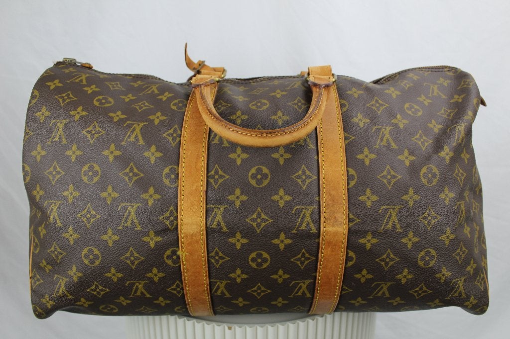 Louis Vuitton Keepall 50 - 1206, 30 cm of meer, Gebruikt, Bruin, Minder dan 35 cm