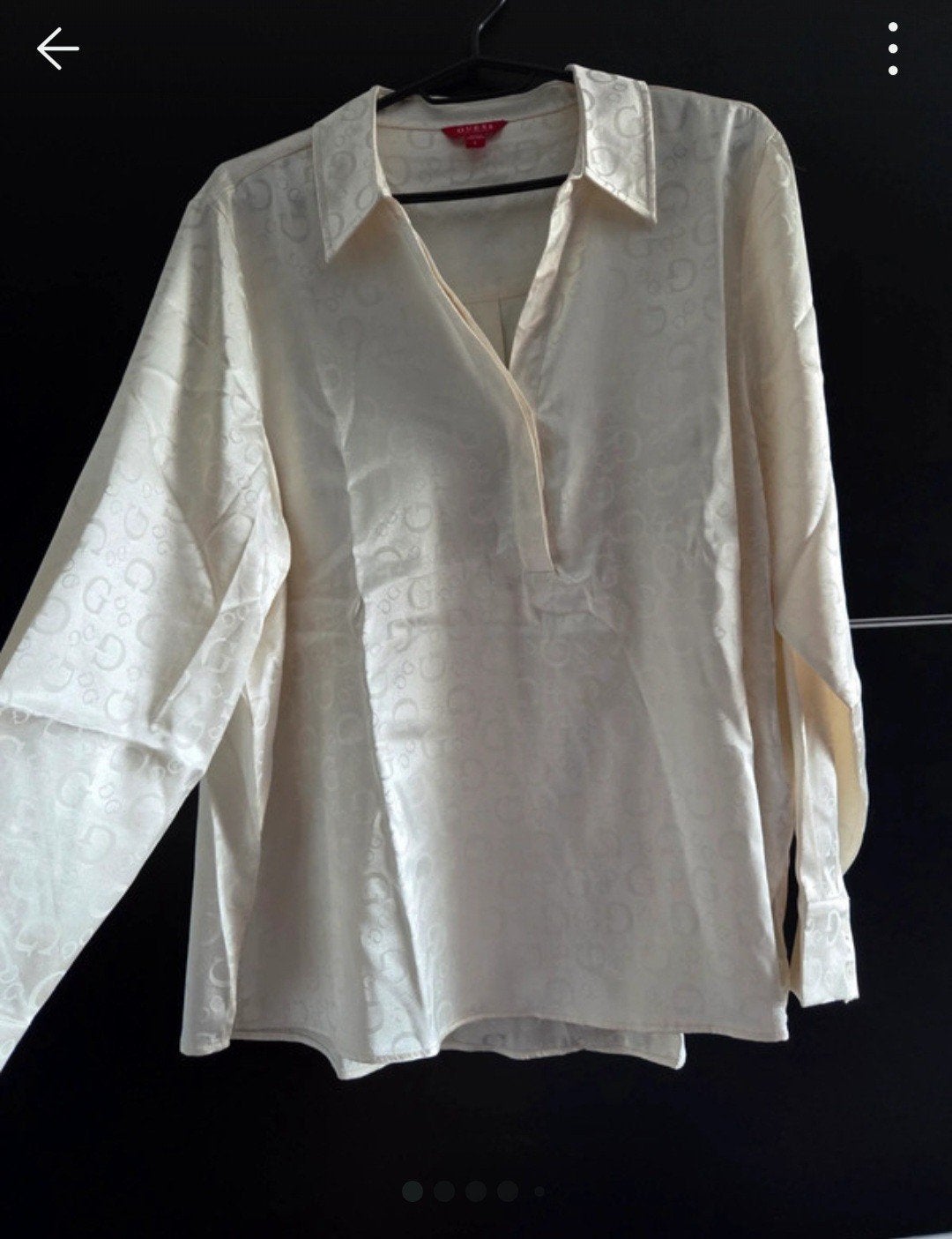 Guess Blouse Maat L - Zo goed als nieuw, Guess, Beige, Maat 42/44 (L), Ophalen of Verzenden