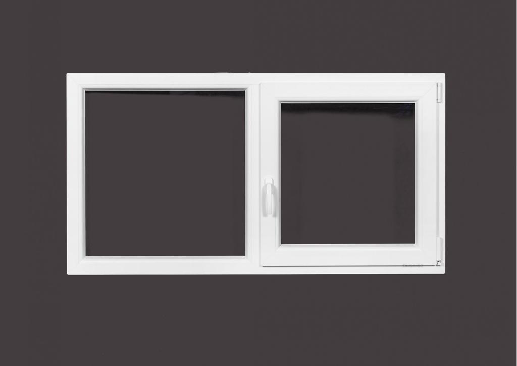 Kunststof Kozijn Vast Draaikiep  B150 H80cm Wit, Doe-het-zelf en Verbouw, Kozijnen en Schuifpuien, Niet ingevuld, Kunststof, Raamkozijn