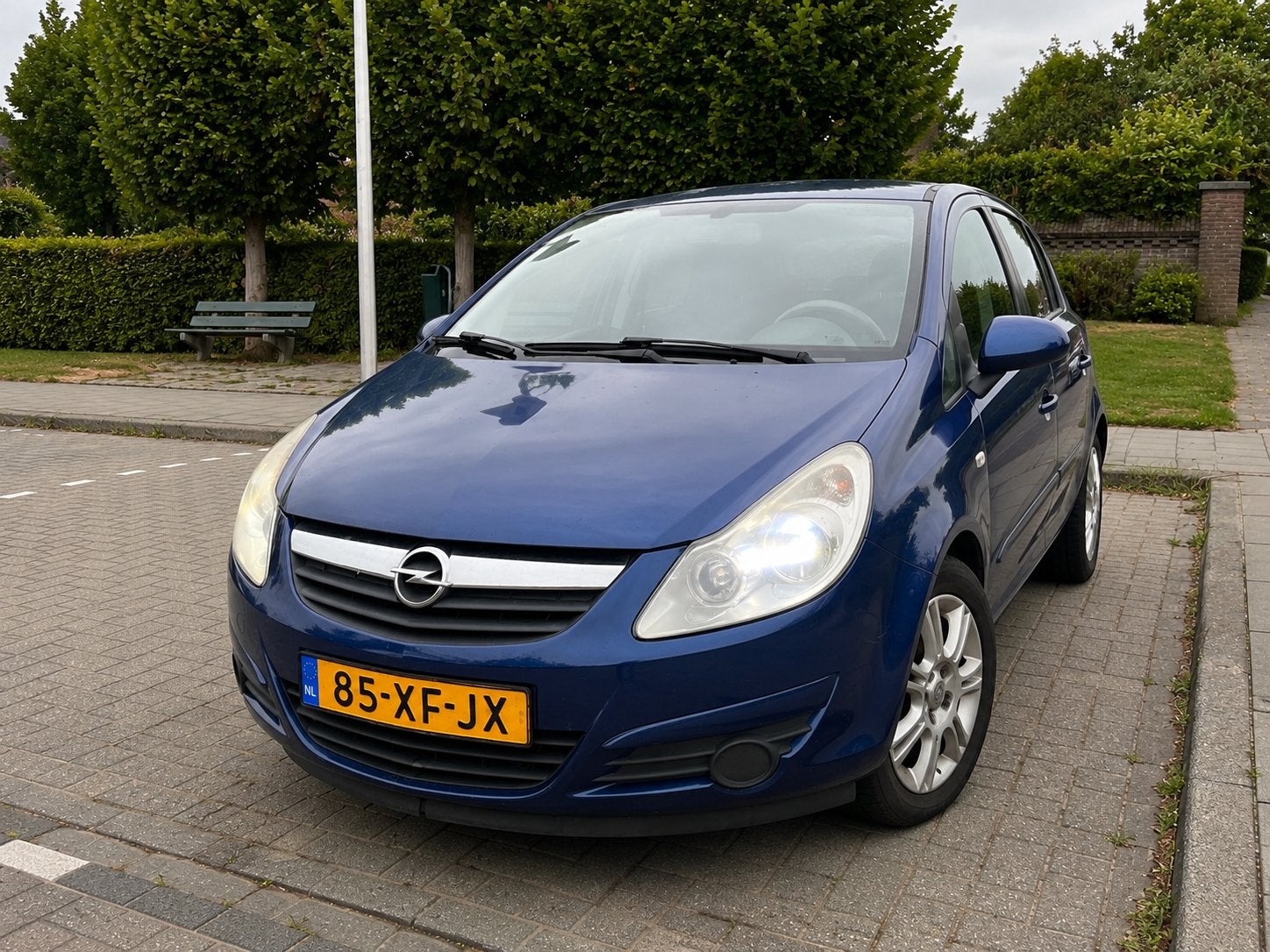 Opel Corsa 1.4 16V 5D 2007 Blauw, Auto's, Opel, Voorwielaandrijving, 1063 kg, 4 cilinders, Blauw